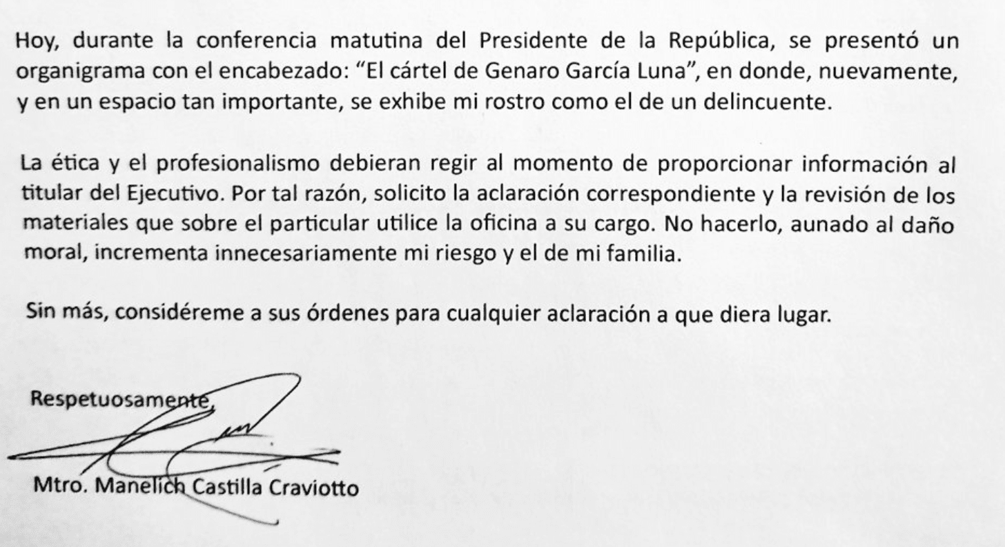 Manelich Castilla Craviotto pide aclaración a Jesús Ramírez