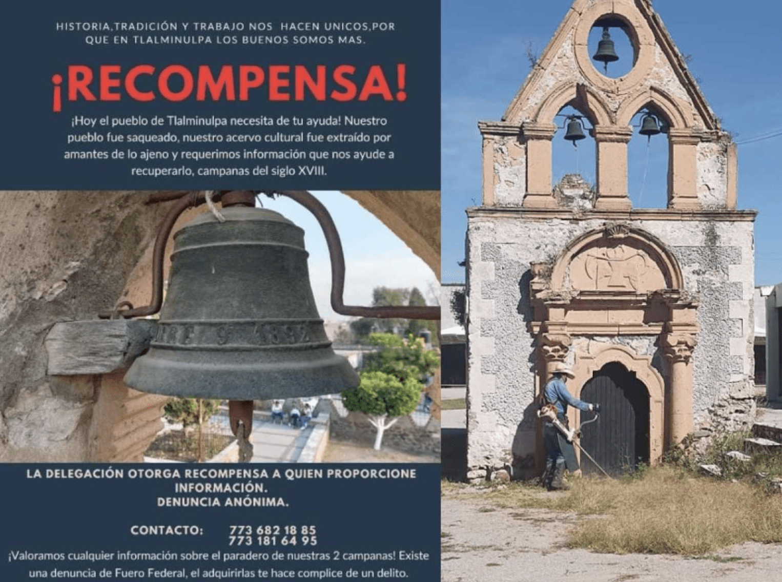 Roban campanas sin temor a Dios