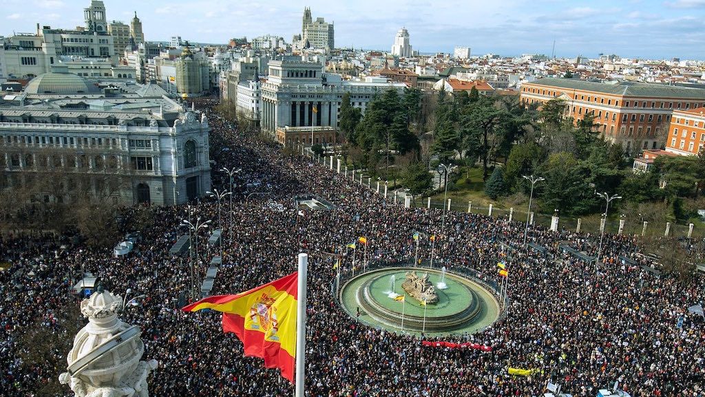 Se manifiestan en Madrid en defensa de la Sanidad Pública.