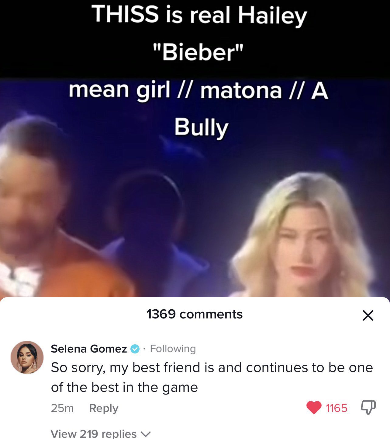 Selena Gomez defiende a Taylor Swift de Hailey Bieber