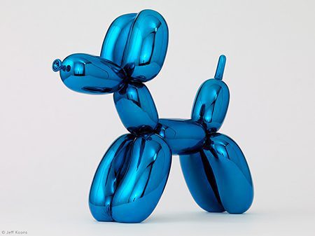 Escultura "Balloon Dog (Blue)", de Jeff Koons