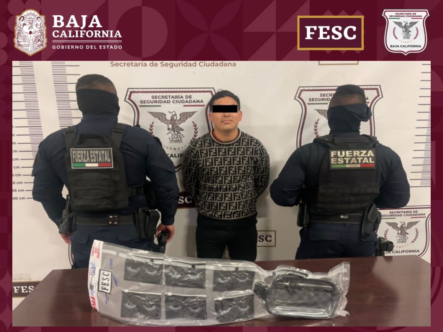 Detienen a 8 personas con droga en Mexicali y Tijuana.