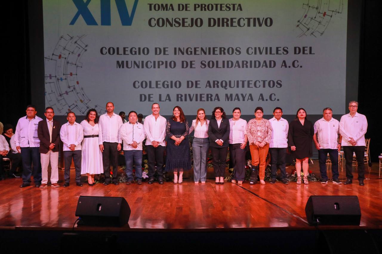 Lili Campos reconoce labor de colegios de arquitectos e ingenieros de Playa del Carmen