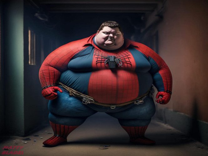 Matty Blades crea serie de dibujos ‘Super Sized Superheroes’; los héroes de Marvel en talla grande