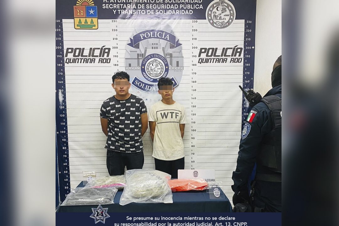Atrapan a dos sujetos con droga en Playa del Carmen