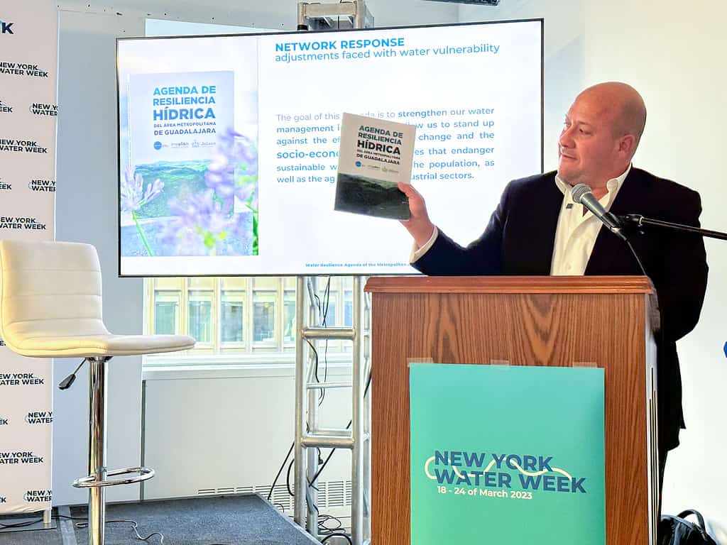 Enrique Alfaro presentó la agenda hídrica de Jalisco en Nueva York