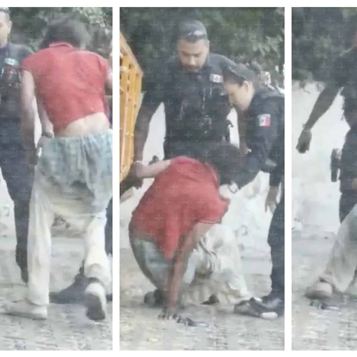 ¡Desalmadamente! Así se comportan policías municipales de Guadalajara