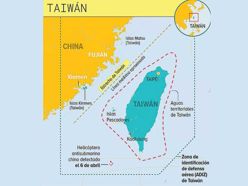 China despliega buques militares cerca de Taiwán