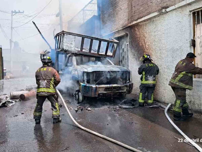 El incendio de camión repartidor de gas prende alarmas en Milpa Alta