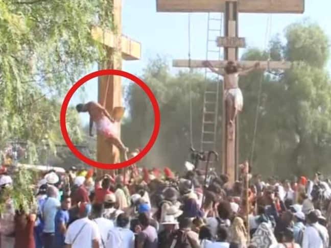 De la ficción a la realidad. Actor que representaba a Dimas se desmayó en la Cruz