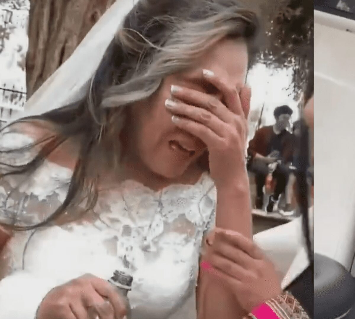 En lugar del ¡sí acepto! la frase fue “¡me quiero morir!”