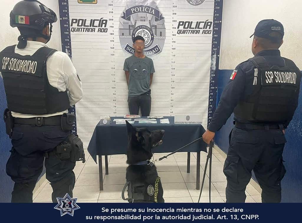 Detienen a un extranjero con droga en Playa del Carmen