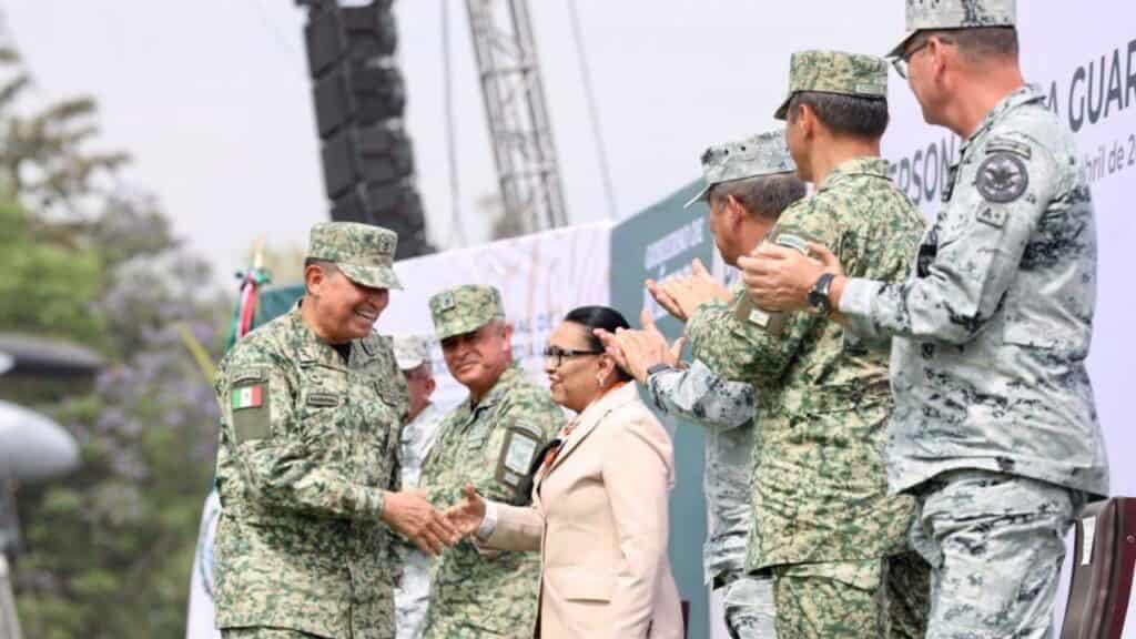 Asegura Rosa Icela Rodríguez prestaciones a personal de Guardia Nacional