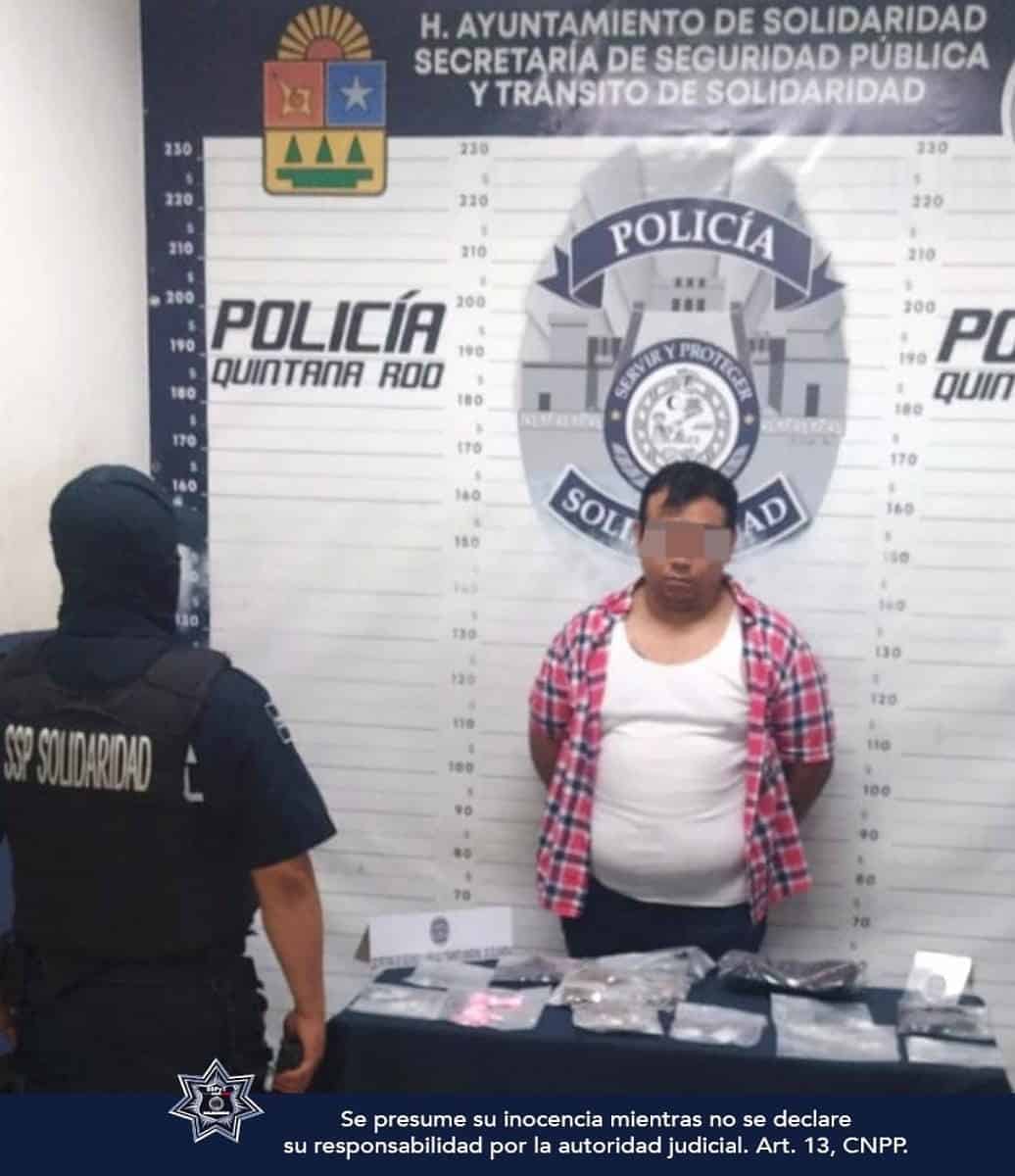 Policías de Solidaridad detienen a 2 sujetos con drogas