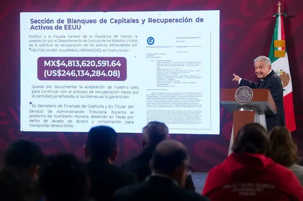 EE.UU.  devolverá 4.8 mil millones de pesos desviados por exfuncionario de Coahuila
