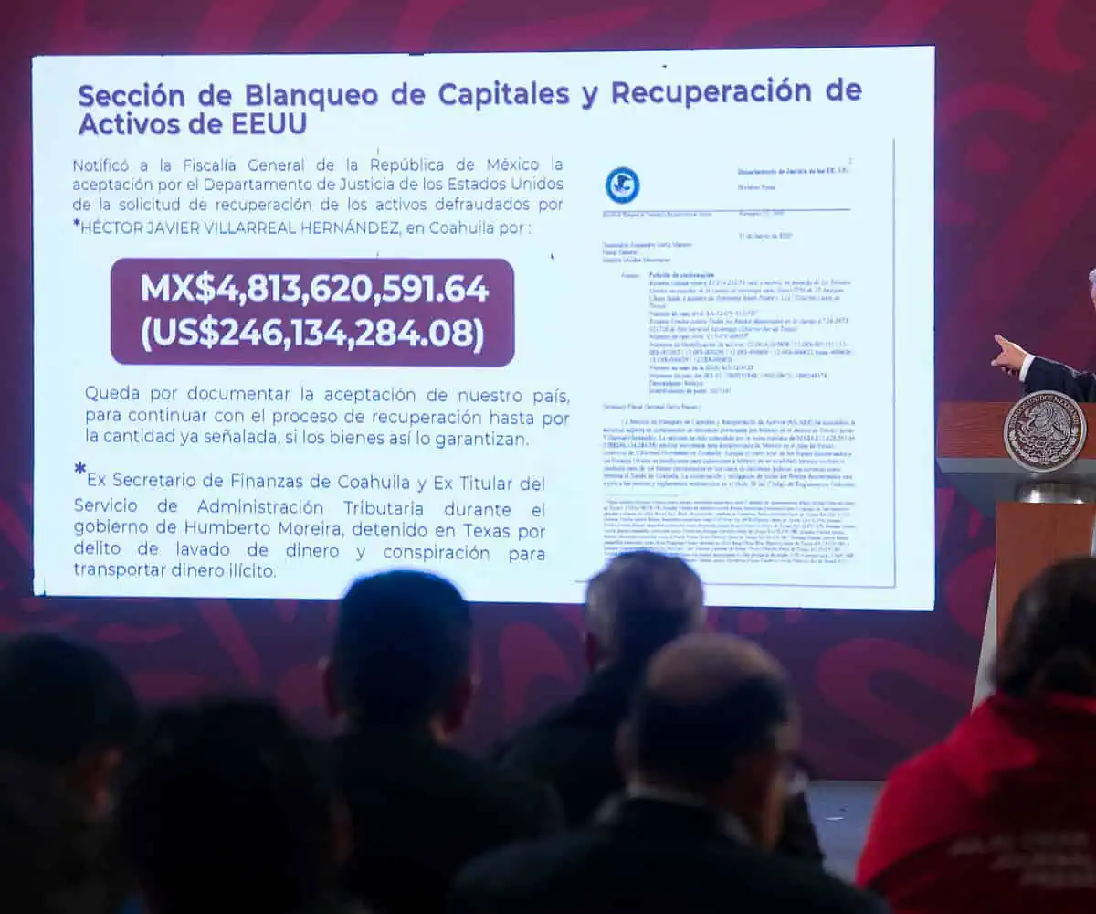 EE.UU.  devolverá 4.8 mil millones de pesos desviados por exfuncionario de Coahuila