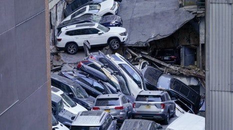 Derrumbe de estacionamiento en NY, deja 6 heridos