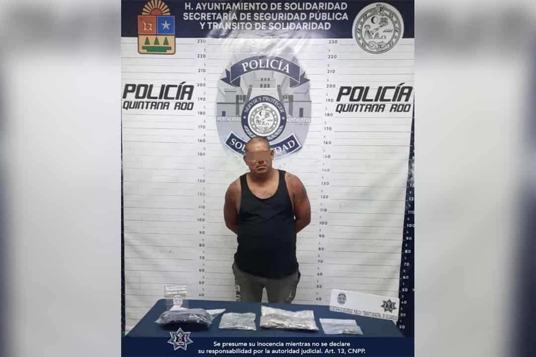 Con 50 dosis de droga son capturados 2 sujetos en Solidaridad