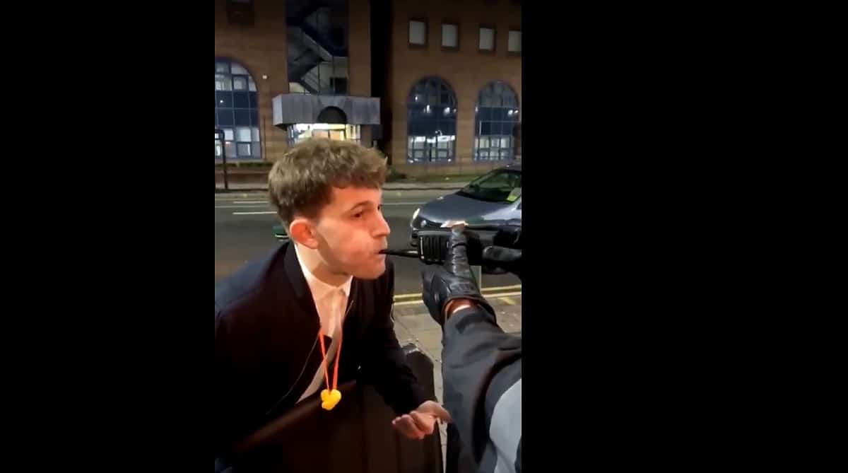 Cuando dices mentiras, pero tus acciones te delatan: Video del joven que no pasa alcoholímetro