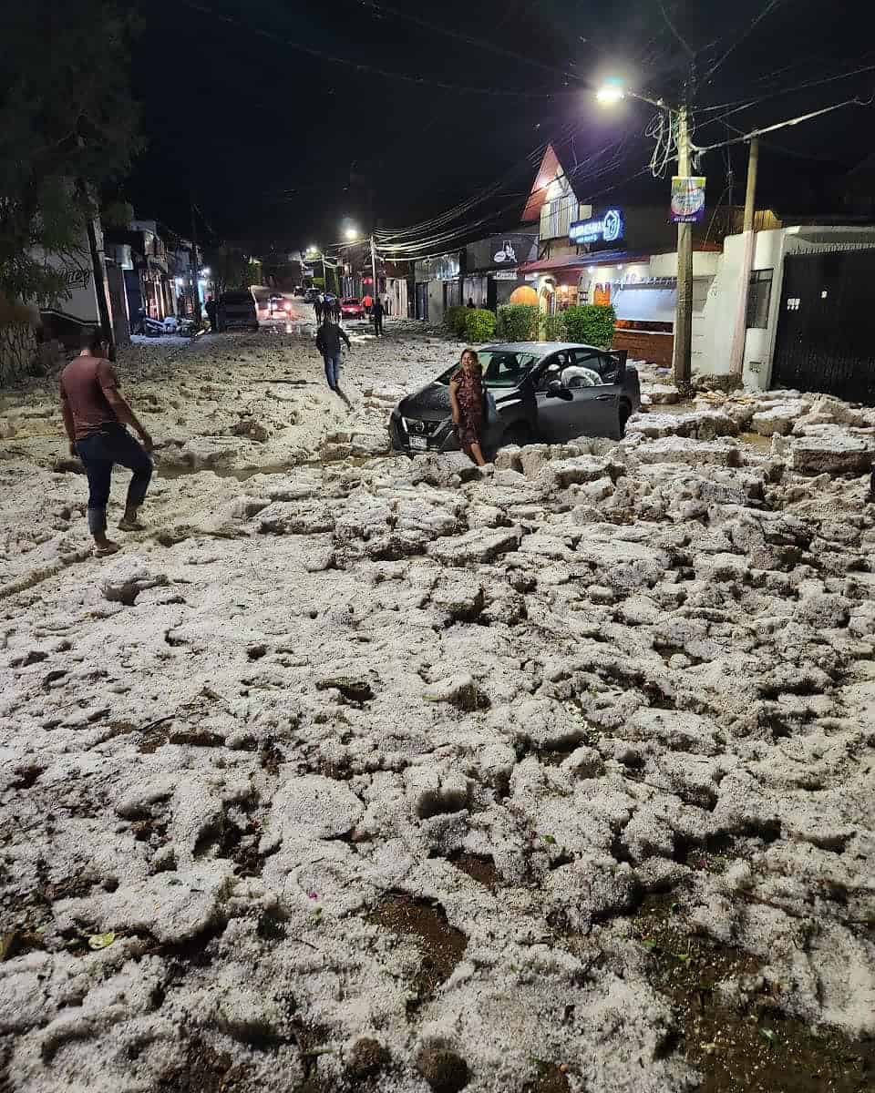 Oaxaca, inundada por hielo y agua