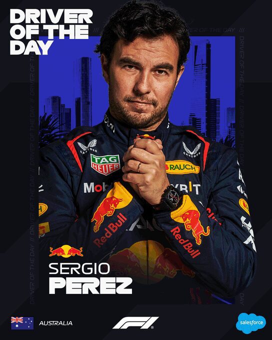 Nombran a ‘Checo’ Pérez “Piloto del Día” en el PG de Australia