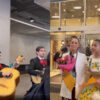 Con mariachi migrantes reciben en Denver a Sheinbaum