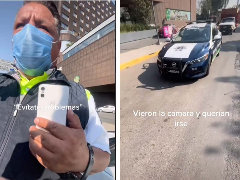 Policías del Edomex son exhibidos por Tiktoker por hacerle multa fantasma
