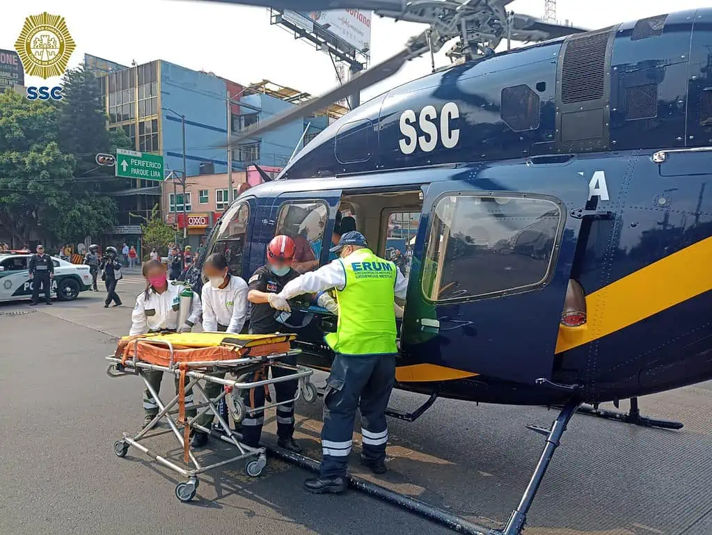 Fueron trasladados en helicóptero dos niños y su mamá lesionados por quemaduras