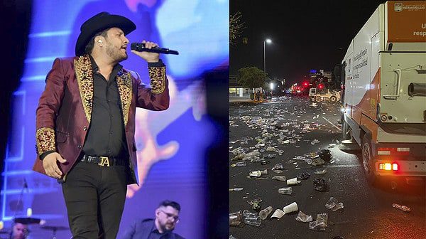 Dejan cochinero después de concierto de Julión Álvarez