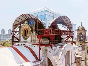 Continúan los trabajos de restauración del Templo de Nuestra Señora de los Ángeles