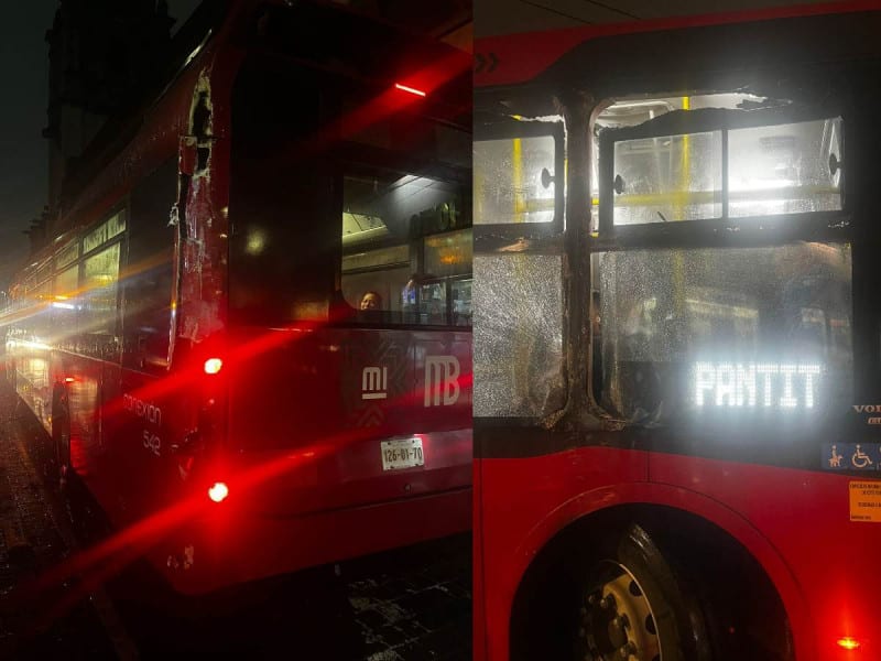 Dos metrobuses chocan en la L4, no se reportan lesionados
