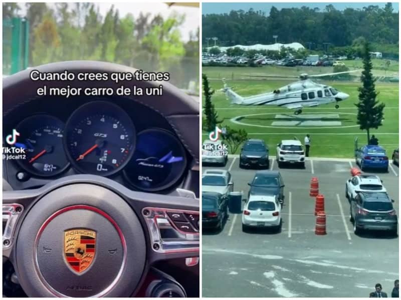 Estudiante llega en helicóptero a la escuela y se hace viral