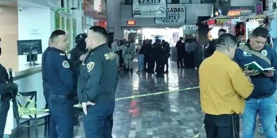 Balacera en Central de Autobuses del Sur deja dos muertos