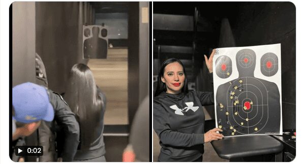 Alcaldesa de Cuauhtémoc realiza tiros rechazando el lema “abrazos no balazos”