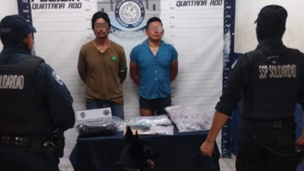 Policía de Solidaridad detiene a 2 sujetos con arma de fuego