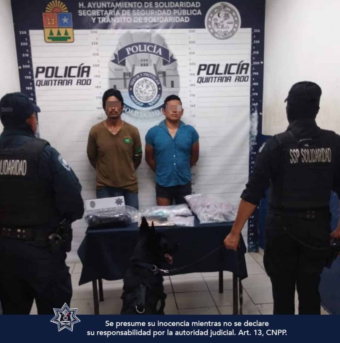 Policía de Solidaridad detiene a 2 sujetos con arma de fuego