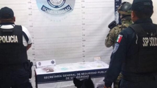 Policía municipal de Solidaridad asegura más de 40 dosis de droga