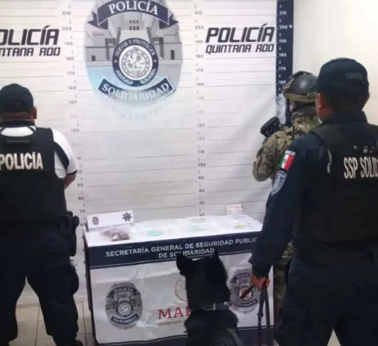 Policía municipal de Solidaridad asegura más de 40 dosis de droga