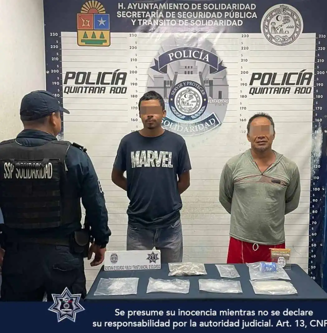 Policías de Playa del Carmen aseguran 64 dosis de drogas