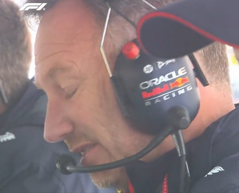 ¡No lo pudo evitar!, gesto de decepción de Horner tras eliminación de ‘Checo’ en Q2 se vuelve viral