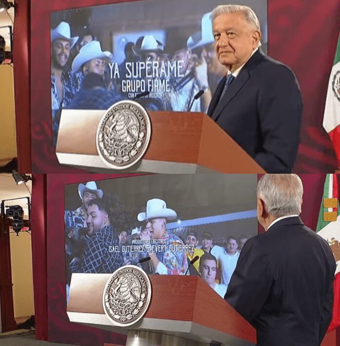 AMLO, dedica canción “Ya supérame”, a personas que critican a Delfina Gómez