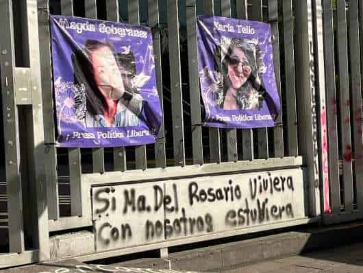 El plantón de activistas en apoyo a Magda y Karla en la CNDH fue retirado