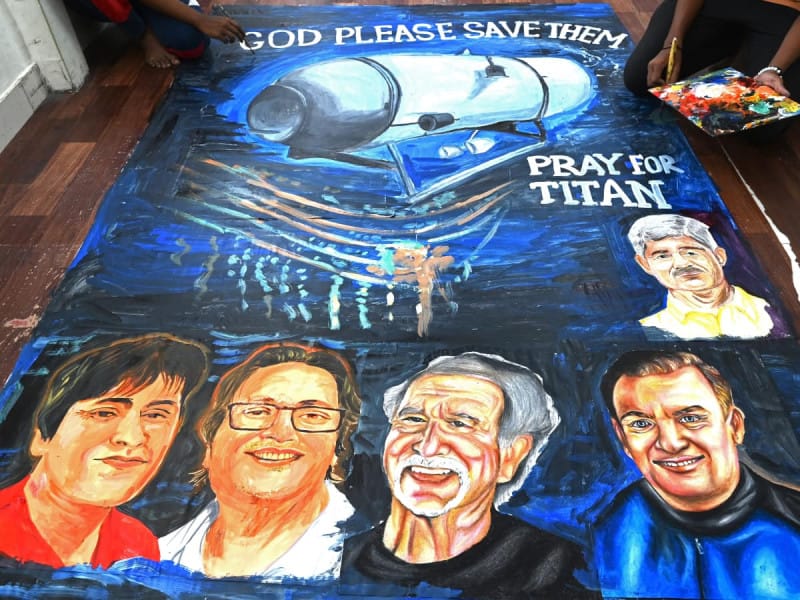 Estudiantes recuerdan a la tripulación del Titán con emotivo mural