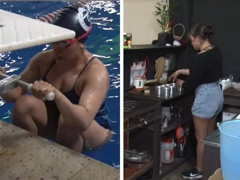 Nadadora vende gelatinas para competir en los Juegos Mundiales de los Trabajadores y Amateur