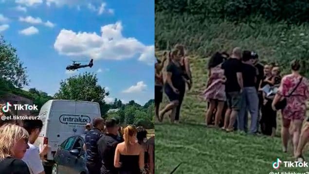 Gran lección para la familia de este hombre, finge su muerte y llega en helicóptero a su funeral