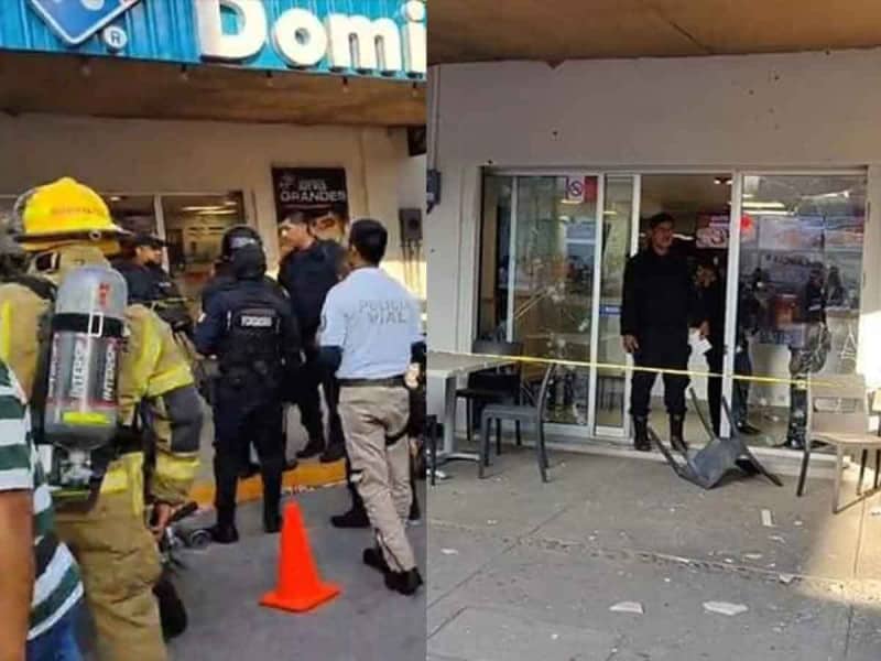 En Oaxaca lanzan una bomba a pizzería; se reportan 4 lesionados