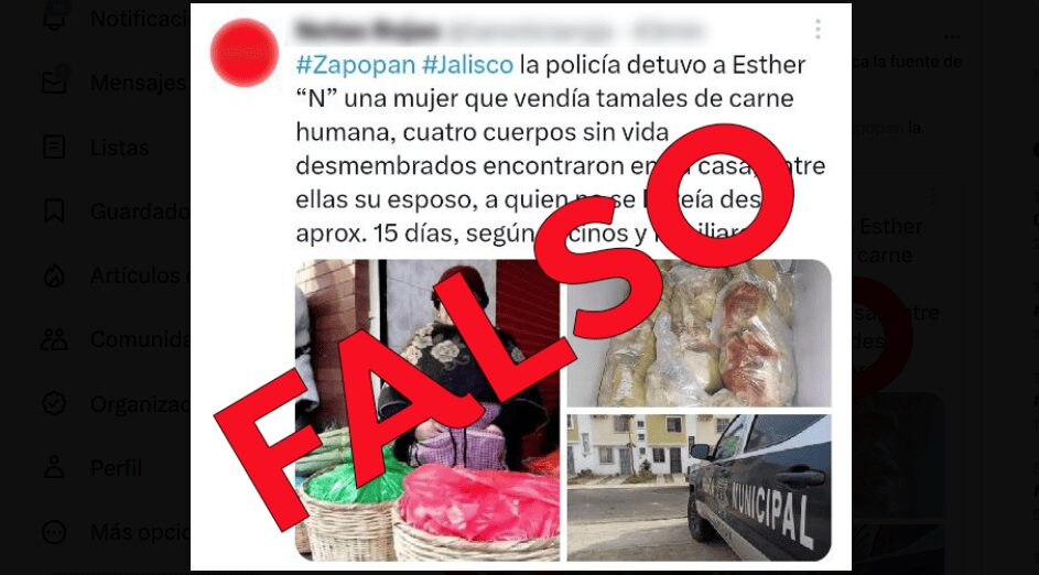 Falso el caso de mujer que vendía tamales de carne… humana
