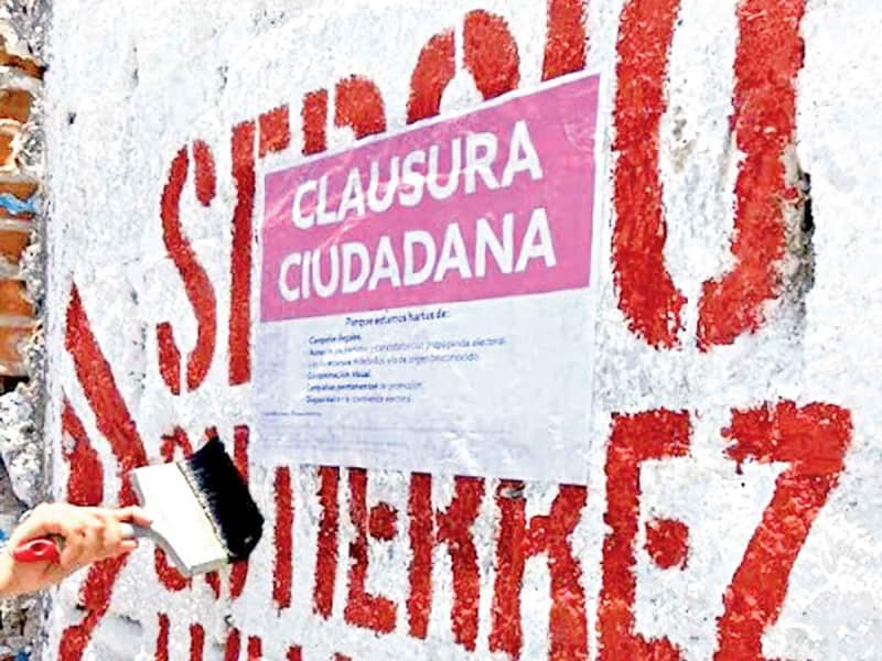Ciudadanos clausuran propaganda de Morena en diferentes estados del país