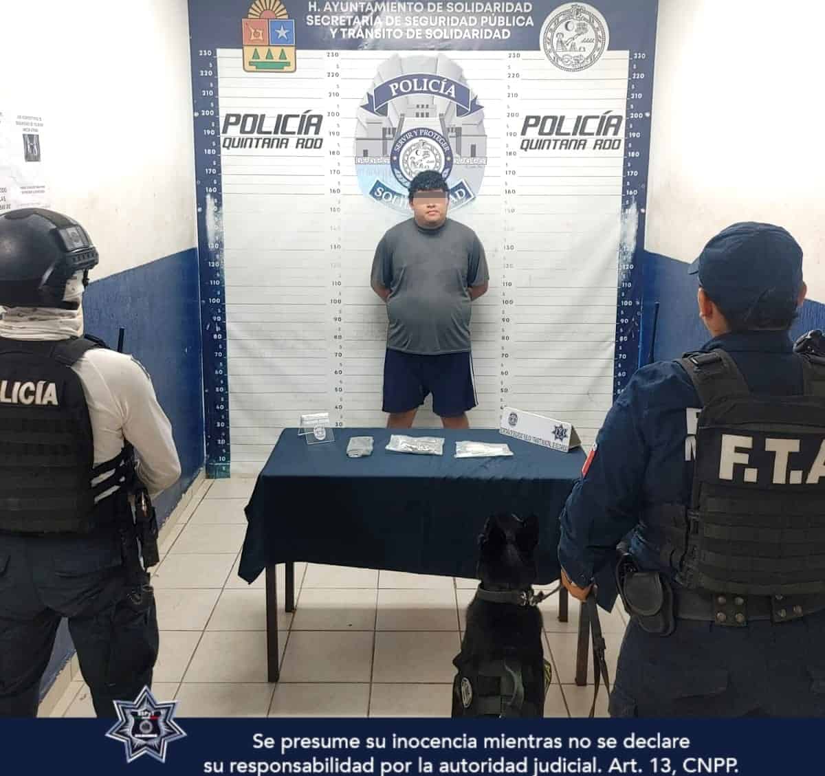 Son detenidos dos hombres con droga por policía de Solidaridad