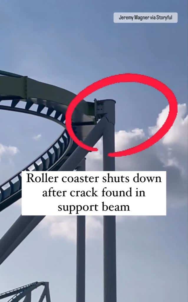 Daño estructural en montaña rusa, pone en peligro a usuarios